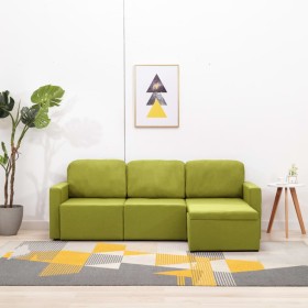 Modular 3-seater sofa bed in green fabric by , Sofas - Ref: Foro24-288788, Price: 476,14 €, Discount: %