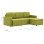 Sofá cama modular de 3 plazas tela verde de , Sofás - Ref: Foro24-288788, Precio: 475,40 €, Descuento: %