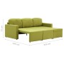 Sofá cama modular de 3 plazas tela verde de , Sofás - Ref: Foro24-288788, Precio: 475,40 €, Descuento: %