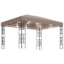 Garden gazebo tent with 4x3 m taupe LED light strip by , Tents and gazebos - Ref: Foro24-3070325, Price: 289,15 €, Discount: %