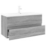 Mueble de baño con lavabo madera contrachapada gris Sonoma de , Tocadores de baño - Ref: Foro24-3152883, Precio: 284,79 €, De...