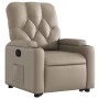 Sillón reclinable elevable cuero artificial color capuchino de , Sillones - Ref: Foro24-3204778, Precio: 283,37 €, Descuento: %