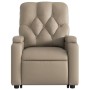 Sillón reclinable elevable cuero artificial color capuchino de , Sillones - Ref: Foro24-3204778, Precio: 283,37 €, Descuento: %