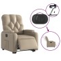 Electric lift chair in artificial leather, cappuccino color. by , Armchairs - Ref: Foro24-3204792, Price: 318,64 €, Discount: %