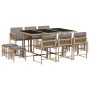 Set comedor de jardín 11 pzas con cojines ratán sintético beige de , Conjuntos de jardín - Ref: Foro24-3211512, Precio: 496,9...