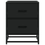 Engineered wood black bedside table 40x31x50 cm by , Nightstands - Ref: Foro24-848674, Price: 57,40 €, Discount: %