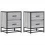 Bedside tables 2 units engineered wood gray Sonoma 40x31x50 cm by , Nightstands - Ref: Foro24-848681, Price: 105,17 €, Discou...