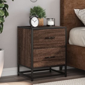 Bedside tables 2 units engineered wood brown oak 40x31x50 cm by , Nightstands - Ref: Foro24-848683, Price: 105,08 €, Discount: %