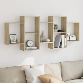 Engineered oak Sonoma wall shelf 159x18x65 cm by , Shelves and shelves - Ref: Foro24-853211, Price: 53,65 €, Discount: %