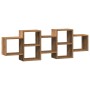 Engineered oak wood artisan wall shelf 129x18x42 cm by , Shelves and shelves - Ref: Foro24-853226, Price: 51,22 €, Discount: %