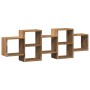 Engineered oak wood artisan wall shelf 129x18x42 cm by , Shelves and shelves - Ref: Foro24-853226, Price: 51,22 €, Discount: %