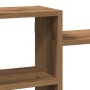 Engineered oak wood artisan wall shelf 129x18x42 cm by , Shelves and shelves - Ref: Foro24-853226, Price: 51,22 €, Discount: %