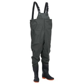 Chest waders with dark green boots size 44