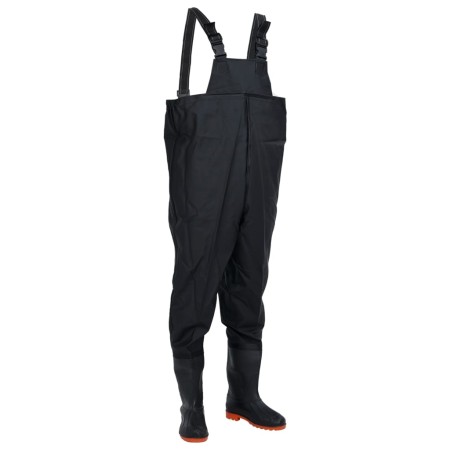 Vadeador de pecho con botas negro talla 43 de , Vadeadores para caza y para pesca - Ref: Foro24-4016986, Precio: 33,13 €, Des...