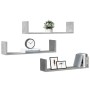 Wall shelves 3 units engineered wood gray concrete 80x18x18cm by , Shelves and shelves - Ref: Foro24-853293, Price: 32,28 €, ...