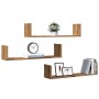 Wall shelves 3 units engineered wood artisan 80x18x18 cm by , Shelves and shelves - Ref: Foro24-853298, Price: 32,28 €, Disco...