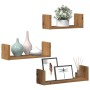 Wall shelf 3 units engineered wood handmade oak by , Shelves and shelves - Ref: Foro24-853316, Price: 17,75 €, Discount: %