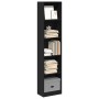 Engineered wood black shelf 40x24x176 cm by , Bookcases and shelves - Ref: Foro24-857793, Price: 64,47 €, Discount: %