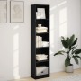 Engineered wood black shelf 40x24x176 cm by , Bookcases and shelves - Ref: Foro24-857793, Price: 64,47 €, Discount: %