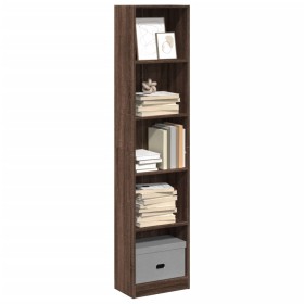 Engineered wood brown oak bookshelf 40x24x176 cm by , Bookcases and shelves - Ref: Foro24-857798, Price: 62,98 €, Discount: %