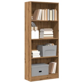 Handcrafted engineered wood oak bookshelf 60x24x143 cm by , Bookcases and shelves - Ref: Foro24-857820, Price: 61,55 €, Disco...