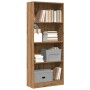 Handcrafted engineered wood oak bookshelf 60x24x143 cm by , Bookcases and shelves - Ref: Foro24-857820, Price: 61,55 €, Disco...