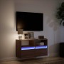 Wand-TV-Möbel mit LED-Lichtern in Eichenbraun 80x31x45 cm von , TV-Möbel - Ref: Foro24-852333, Preis: 74,85 €, Rabatt: %