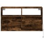 Wall-mounted TV stand with smoked oak finish and LED lights 80x31x45 cm by , TV Furniture - Ref: Foro24-852331, Price: 72,60 ...