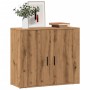 Aparador madera de ingeniería roble artesanal 80x33x70 cm de , Aparadores - Ref: Foro24-857074, Precio: 74,87 €, Descuento: %