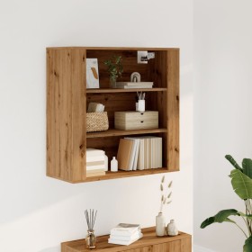 Handcrafted oak wood engineered wall cabinet 80x33x80 cm by , Closets and storage - Ref: Foro24-857088, Price: 63,28 €, Disco...