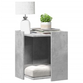 Cat litter box furniture in gray wood and concrete 42x42x51 cm by , Cat furniture - Ref: Foro24-857745, Price: 42,27 €, Disco...