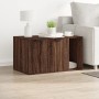 Cat litter box furniture made of brown engineered wood, measuring 80x50x45 cm. by , Cat furniture - Ref: Foro24-857739, Price...