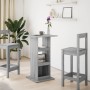 High bar table with storage in Sonoma grey wood, 60x60x102 cm. by , Kitchen and dining tables - Ref: Foro24-854333, Price: 63...