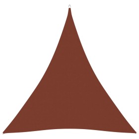 Toldo de vela triangular tela Oxford terracota 4x4x4 m de vidaXL, Sombrillas - Ref: Foro24-135396, Precio: 33,99 €, Descuento: %