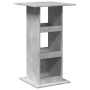 Hoher Bartisch mit Stauraum aus grauem Holz und Beton 60x60x102 cm. von , Küchen- und Esstische - Ref: Foro24-854331, Preis: ...