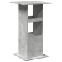 Hoher Bartisch mit Stauraum aus grauem Holz und Beton 60x60x102 cm. von , Küchen- und Esstische - Ref: Foro24-854331, Preis: ...