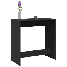 Tall black engineered wood bar table