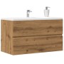 Mueble de lavabo madera ingeniería roble artisian 90x38,5x45 cm de , Muebles de baño - Ref: Foro24-856250, Precio: 71,10 €, D...