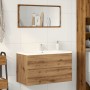 Engineered oak wood artisan vanity unit 90x38.5x45 cm by , Bathroom furniture - Ref: Foro24-856250, Price: 71,24 €, Discount: %