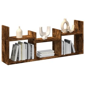 Engineered smoked oak wood wall cabinet 100x18x40 cm by , Shelves and shelves - Ref: Foro24-854800, Price: 37,27 €, Discount: %