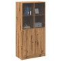 Aparador alto con puertas madera roble artisian 68x37x142 cm de , Aparadores - Ref: Foro24-3318723, Precio: 168,93 €, Descuen...