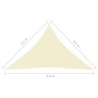 Cream Oxford fabric triangular sail awning 3.5x3.5x4.9 m by vidaXL, Umbrellas - Ref: Foro24-135230, Price: 31,25 €, Discount: %