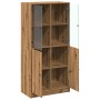 Aparador alto con puertas madera roble artisian 68x37x142 cm de , Aparadores - Ref: Foro24-3318723, Precio: 168,93 €, Descuen...