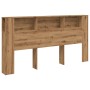 Oak wood artisan wardrobe headboard 200x18.5x102.5 cm by , Lockers and storage cabinets - Ref: Foro24-856887, Price: 99,78 €,...