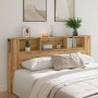 Oak wood artisan wardrobe headboard 200x18.5x102.5 cm by , Lockers and storage cabinets - Ref: Foro24-856887, Price: 99,78 €,...