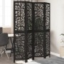 4-panel solid Paulownia wood room divider screen in black. by , Room dividers - Ref: Foro24-358755, Price: 109,64 €, Discount: %