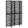 4-panel solid Paulownia wood room divider screen in black. by , Room dividers - Ref: Foro24-358755, Price: 109,64 €, Discount: %