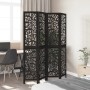 4-panel solid Paulownia wood room divider screen in black. by , Room dividers - Ref: Foro24-358755, Price: 109,64 €, Discount: %