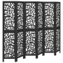 6-panel solid Paulownia wood room divider screen in black. by , Room dividers - Ref: Foro24-358762, Price: 153,49 €, Discount: %