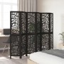 6-panel solid Paulownia wood room divider screen in black. by , Room dividers - Ref: Foro24-358762, Price: 153,49 €, Discount: %